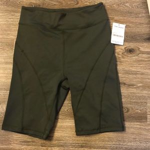Free people army green biker shorts size M